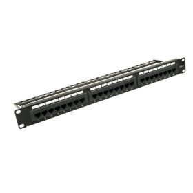   Walisec patch panel - PP-P6U2402 (24 port, Cat6, 1U, árnyékolatlan, fekete)