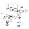 Advance Monitor Asztali konzol - XTENDMOUNTS Single (17-32", Max.: 9kg, dönthető, forgatható, fekete)