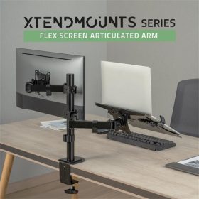   Advance Monitor/Notebook Asztali konzol - XTENDMOUNTS FLEX (17-32", Max.: 2x9kg, dönthető, forgatható, fekete)