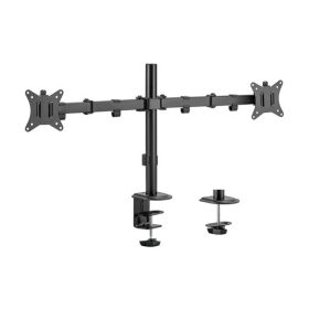   Equip Monitor Asztali konzol - 650157 (13"-32", 2 monitor, dönthető, forgatható, állítható magasság, Max.:2x9kg, fekete)