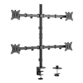   Equip Monitor Asztali konzol - 650159 (13"-27", 4 monitor, dönthető, forgatható, állítható magasság, Max.:4x9kg, fekete)