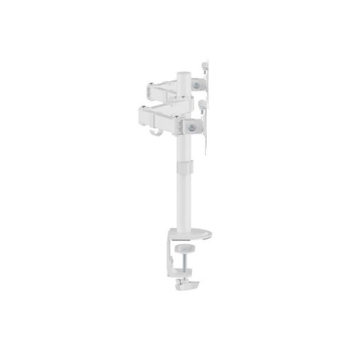 Equip Monitor Asztali konzol - 650167 (17"-32", 2 monitor, dönthető, forgatható, állítható magasság, Max.:2x9kg, fehér)