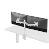 Equip Monitor Asztali konzol - 650167 (17"-32", 2 monitor, dönthető, forgatható, állítható magasság, Max.:2x9kg, fehér)