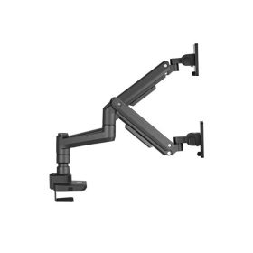   Equip Monitor Asztali konzol - 650182 (17"-35", 2 monitor, dönthető, forgatható, Max.: 2x20kg, fekete)
