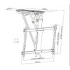 Equip TV Mennyezeti konzol - 650329 (32"-70", motoros, dönthető, Max.: 35kg, fekete)