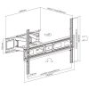 Equip TV Fali konzol - 650337 (37"-80", Max.: 40kg, dönthető, forgatható, fekete)