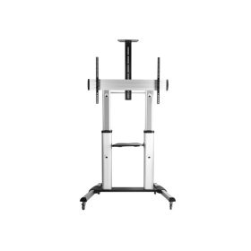   Equip TV állvány - 650605 (60"-100" álló, dönthető, állítható magasság, gurulós, Max.:100kg, fekete/ezüst)