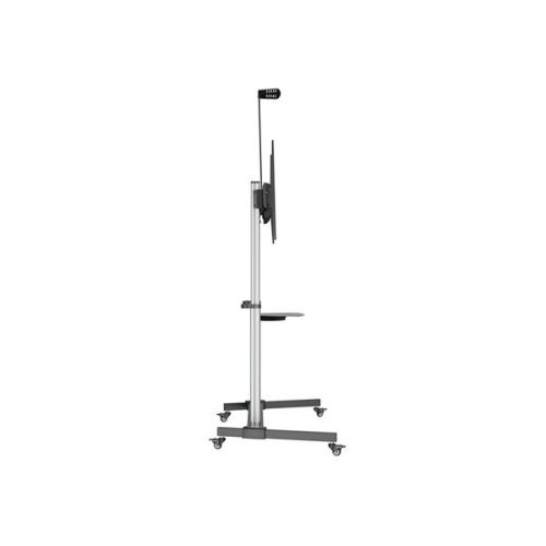 Equip TV állvány - 650631 (60"-100" álló, dönthető, állítható magasság, gurulós, Max.:100kg, fekete/ezüst)