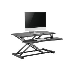   Equip Monitor/Periféria Asztali állvány - 650840 (Ergonomikus, állítható magasság: 10-50 cm, Max.: 15kg, acél, fekete)