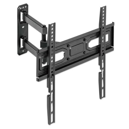 Manhattan TV állvány - Fali, dönthető, forgatható, szintezhető, TV állvány Fekete (max.VESA:400x400)(32"-55"-ig)