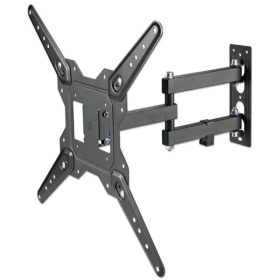   Manhattan TV állvány - Fali, dönthető, forgatható, TV állvány Fekete (max.VESA:400x400)(23"-55"-ig)