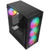 Everest Számítógépház -  PLAID V1 (fekete; üveg; ATX; alsó táp; 4x120mm RGB, 1xUSB3.0 + 2xUSB2.0)