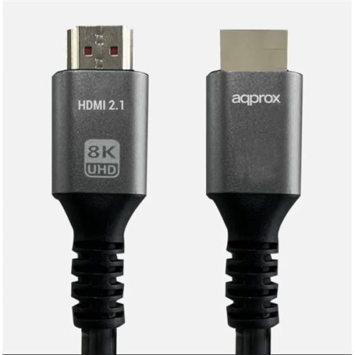 APPROX Kábel - HDMI 2.1 kábel apa/apa 2m (UHD 8K, 4K, FHD, aranyozott, HDR10, HDCP 2.2, Dolby TrueHD, ARC)