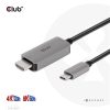 Club 3D Kábel - CAC-1587 (USB-C Gen 2 to HDMI, 4K120HZ 8K60HZ, HDR10+, DSC1.2, 3m, aktív)