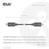 Club 3D Kábel - CAC-2501 (Thunderbolt 5 USB-C to USB-C, 240W, 80/120 Gbps, EPR, 8K240Hz, M/M, 1m)