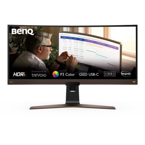 BenQ monitor 37,5" - EW3880R (Ívelt, IPS, 21:9, 3840x1600, 4ms, 300cd/m2,  2xHDMI, DP, USB-C Speaker, HDR, Freesync)