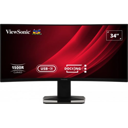 ViewSonic Monitor 34" - VG3419C (VA, 120Hz, 21:9, 3440x1440, 3,5ms, 300cd/m2, Type-C, HDMI, DP, LAN, SPK, mag. áll.)