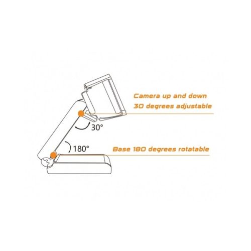 Conceptronic Webkamera - AMDIS02B (2592x1944 képpont, Auto-fókusz, 30 FPS, USB 2.0, univerzális csipesz, mikrofon)