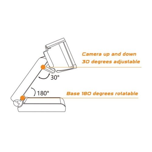 Conceptronic Webkamera - AMDIS06B (2592x1944 képpont, Auto-fókusz, 30 FPS, USB 2.0, univerzális csipesz, mikrofon)