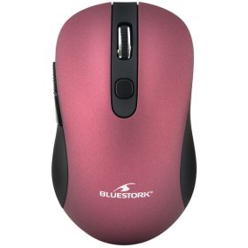   Bluestork Vezeték nélküli Egér - M-WL-OFF60-PURPLE (1600 DPI, 6 gomb, optikai, lila)