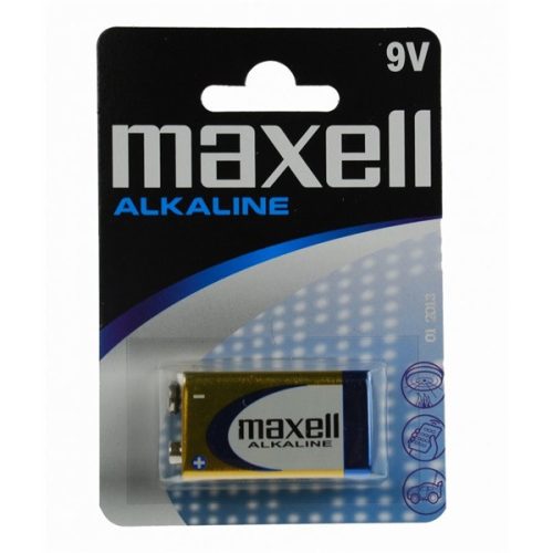 Maxell Elem - Alkáli elem,  (6LR61), 9V (no mercury)