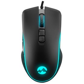   Everest Gamer Egér - SM-G56 CORAX  (7200 DPI, 7gomb, 1,5m harisnyázott kábel,optikai, fekete, RGB LED)