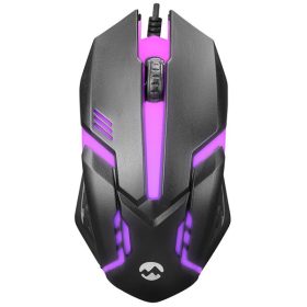   Everest Gamer Egér - SM-G62  (1000 DPI, 3 gomb, 1,35m kábel, optikai, fekete, RGB LED)
