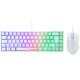 The G-Lab Gaming kit - 2 in 1 COMBO HYDROGEN W/HU (TKL billentyűzet, egér, 6200 DPI, RGB, USB-A, fehér, magyar)