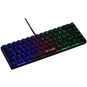   The G-Lab Gamer Billentyűzet - KEYZ HYDROGEN HU (RGB LED, TKL, USB, fekete, magyar)