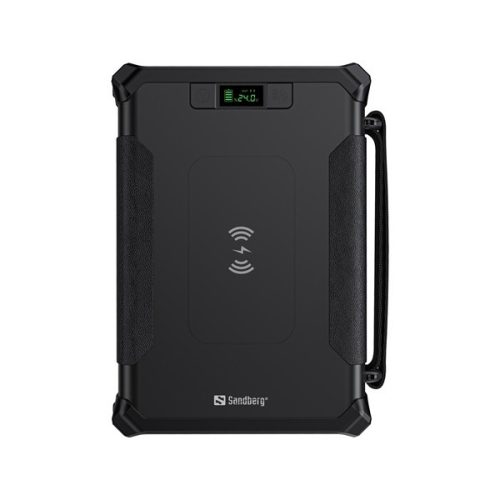 Sandberg Akkubank - Survivor Powerbank 8in1 96000 (IPX4,Bemenet: DC, Kimenet: DC+2xUSB-A QC+1xUSB-C+2x szivargyujtó, Qi)