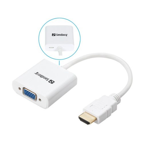 Sandberg Kábel Átalakító - HDMI to VGA Converter