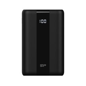   Silicon Power Akkubank - 30000mAh QX55 PowerBank Fekete (USB1- USB2: DC 5V/2.4A, USB3:Type-C :DC 12V/1.5A, Lightning)