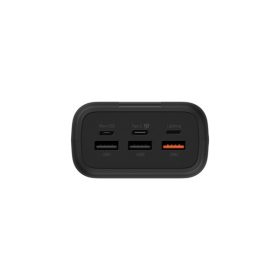   Silicon Power Akkubank - 30000mAh QX55 PowerBank Fekete (USB1- USB2: DC 5V/2.4A, USB3:Type-C :DC 12V/1.5A, Lightning)