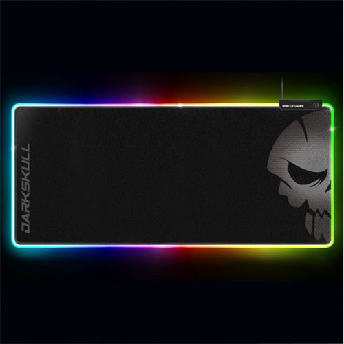 Spirit of Gamer Egérpad - Darkskull RGB - XXXL (RGB háttérvilágítás, USB Hub, 900 x 400 x 4mm; fekete)