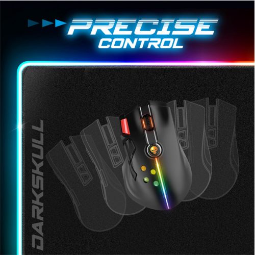 Spirit of Gamer Egérpad - Darkskull RGB - XXXL (RGB háttérvilágítás, USB Hub, 900 x 400 x 4mm; fekete)