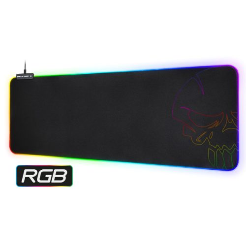 Spirit of Gamer Egérpad - Darkskull RGB - XXL (RGB háttérvilágítás, 800 x 300 x 4mm; fekete)
