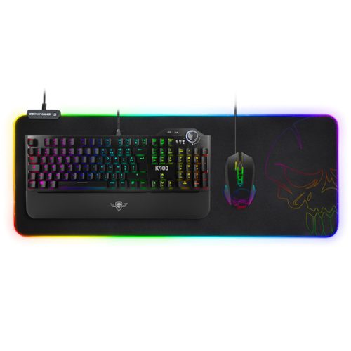 Spirit of Gamer Egérpad - Darkskull RGB - XXL (RGB háttérvilágítás, 800 x 300 x 4mm; fekete)