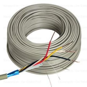   Biztonságtechnikai kábel, szürke, 1x4 eres, 1x4x0,8 mm2, 100 m