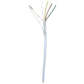   Biztonságtechnikai kábel, fehér, 4 eres, 4x0,22 mm2, 100 m
