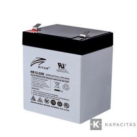   Ritar HR12-22W-F2 nagy áramú zárt ólomakkumulátor, 12 V, 5,5 Ah