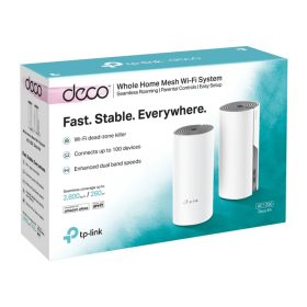   TP-Link Deco E4 (2-pack) AC1200 Egész Otthont Lefedő Mesh Rendszer, WiFi 5