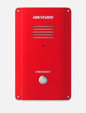 Hikvision DS-PEA101-V1-R segélykérőegység, piros színben, IK09, IP65, kétirányú hang