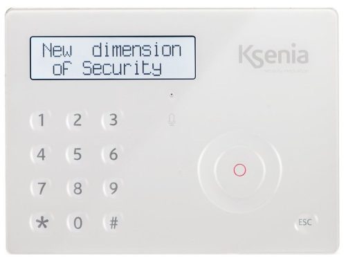 Ksenia ergo-S - fehér LCD kezelő beépített kártyaolvasóval