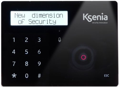 Ksenia ergo-S - fekete LCD kezelő beépített kártyaolvasóval
