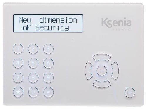 Ksenia ergo-M - fehér LCD kezelő beépített kártyaolvasóval