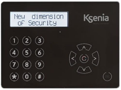 Ksenia ergo-M - fekete LCD kezelő beépített kártyaolvasóval