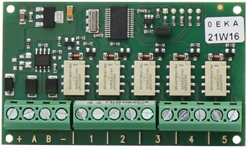 KSENIA - Ksenia auxi-R - 5 relés, buszos PGM-bővítőmodul pgm- vagy zónabővítő modul