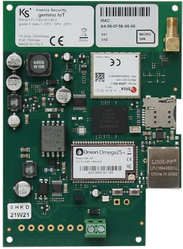 Ksenia gemino IoT - 4G kommunikátor lares 4.0 központokhoz, dobozolt - kommunikátor