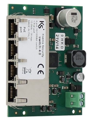 Ksenia switch 4.0 - 4 portos (1 PoE) switch