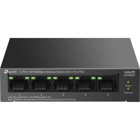 TP-Link LS105LP fémházas, asztali PoE switch, 5 port